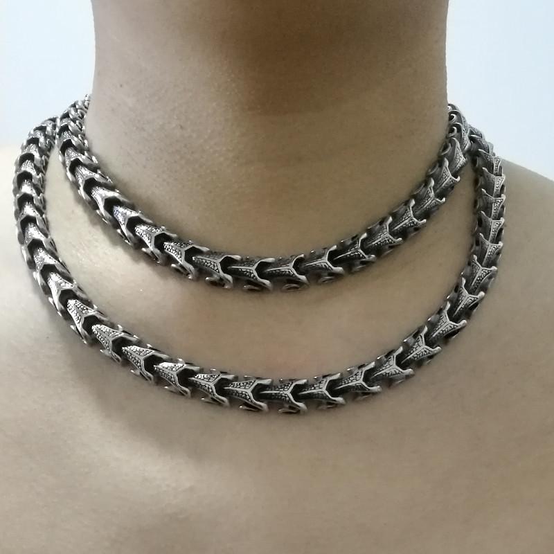 Dragon Link convertible stainless steel necklace or bracelet 16-40'' varying length - Go Steampunk