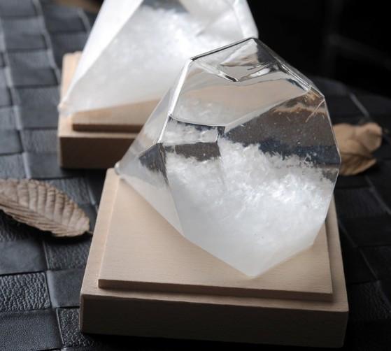 Diamond Shape Storm Glass/Weather Forecast Bottle - Go Steampunk