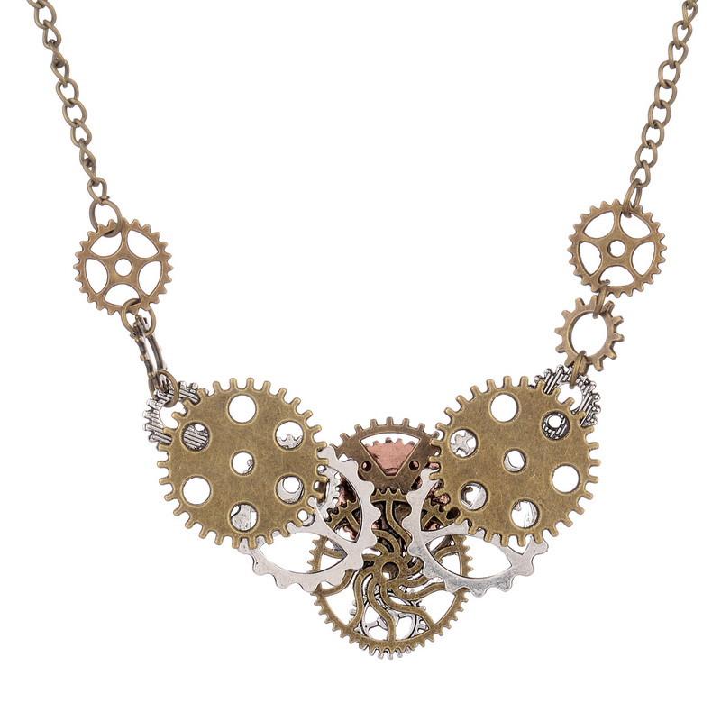 Gears Connected Steampunk Necklace - Go Steampunk