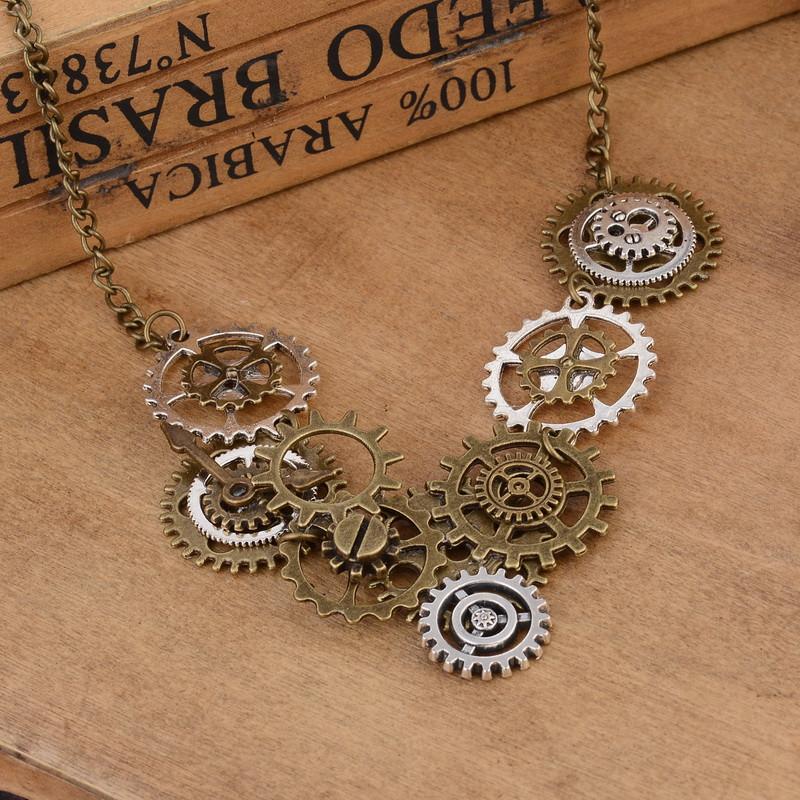 Gears Combined Steampunk Necklace - Go Steampunk