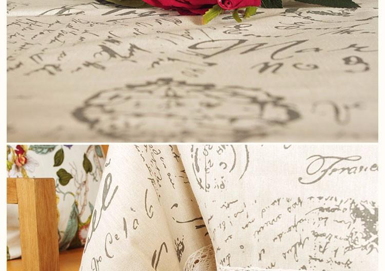Vintage Style Writing Rectangular Table Cloth - Go Steampunk