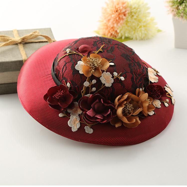 Gorgeous flowers and elegant lace vintage hat for ladies - Go Steampunk
