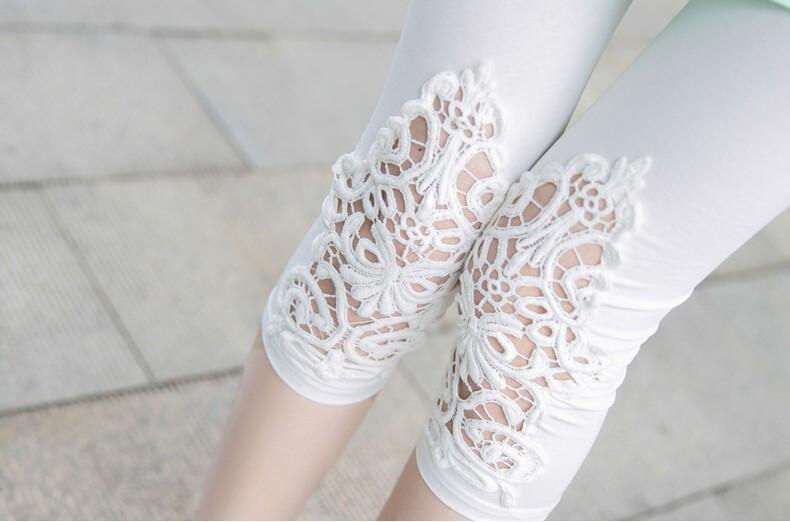 Lace decorated leggings - Go Steampunk