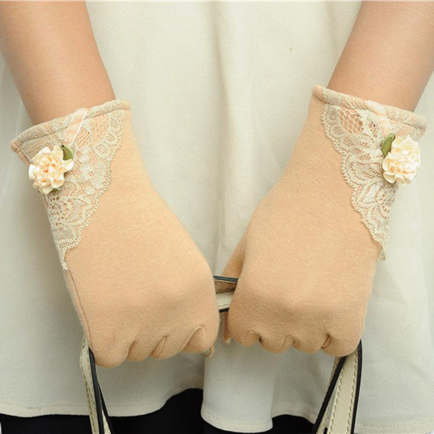 Womens Lace Decorated Wrist Gloves - Go Steampunk
