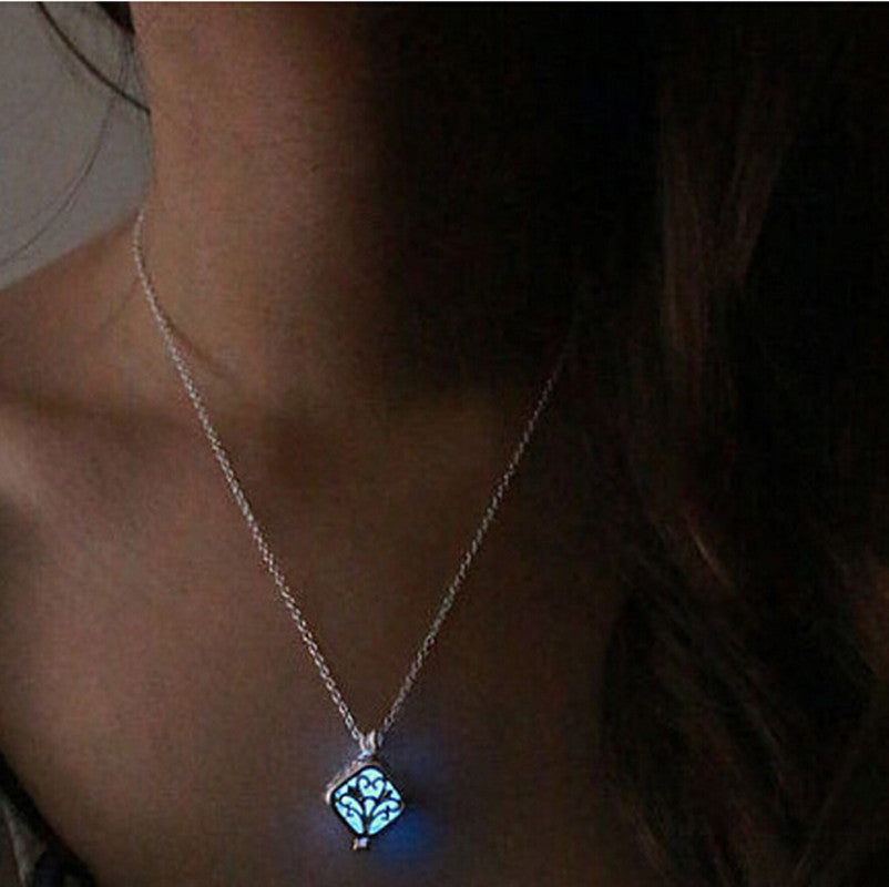 Magic Fairy Locket Glow In The Dark Pendant Necklace - Go Steampunk