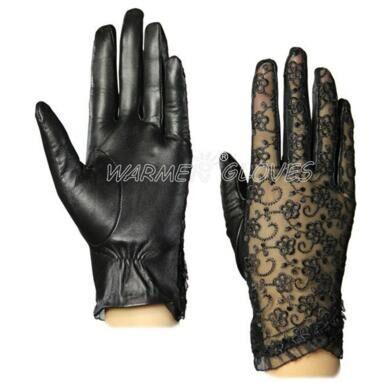 Women's Genuine Nappa Leather & Lace Unlined leather Gloves