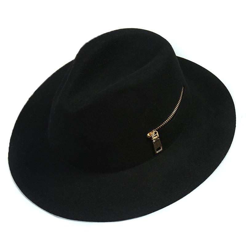 Black Zipper style 100% Pure Cashmere Wool Hats