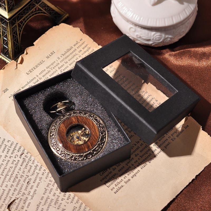 Wooden Skeleton Pocket Watch - Go Steampunk