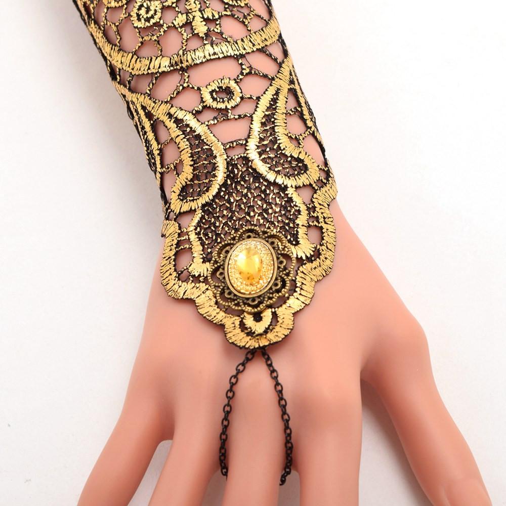 Vintage Queen Golden Lace Armband - Go Steampunk