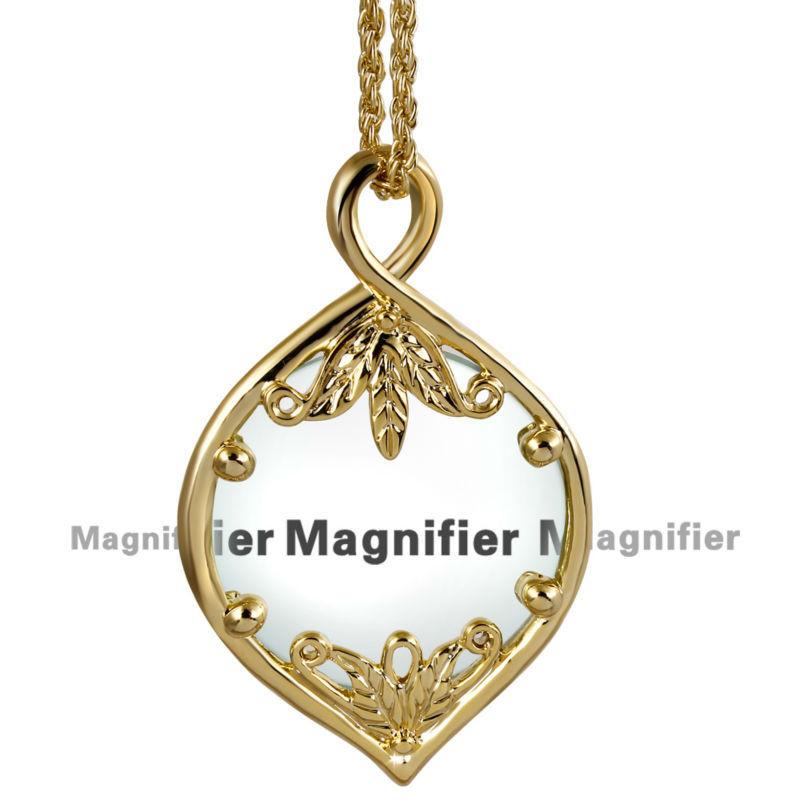 Fashion Leaf Decorative Pendant Magnifier - Go Steampunk