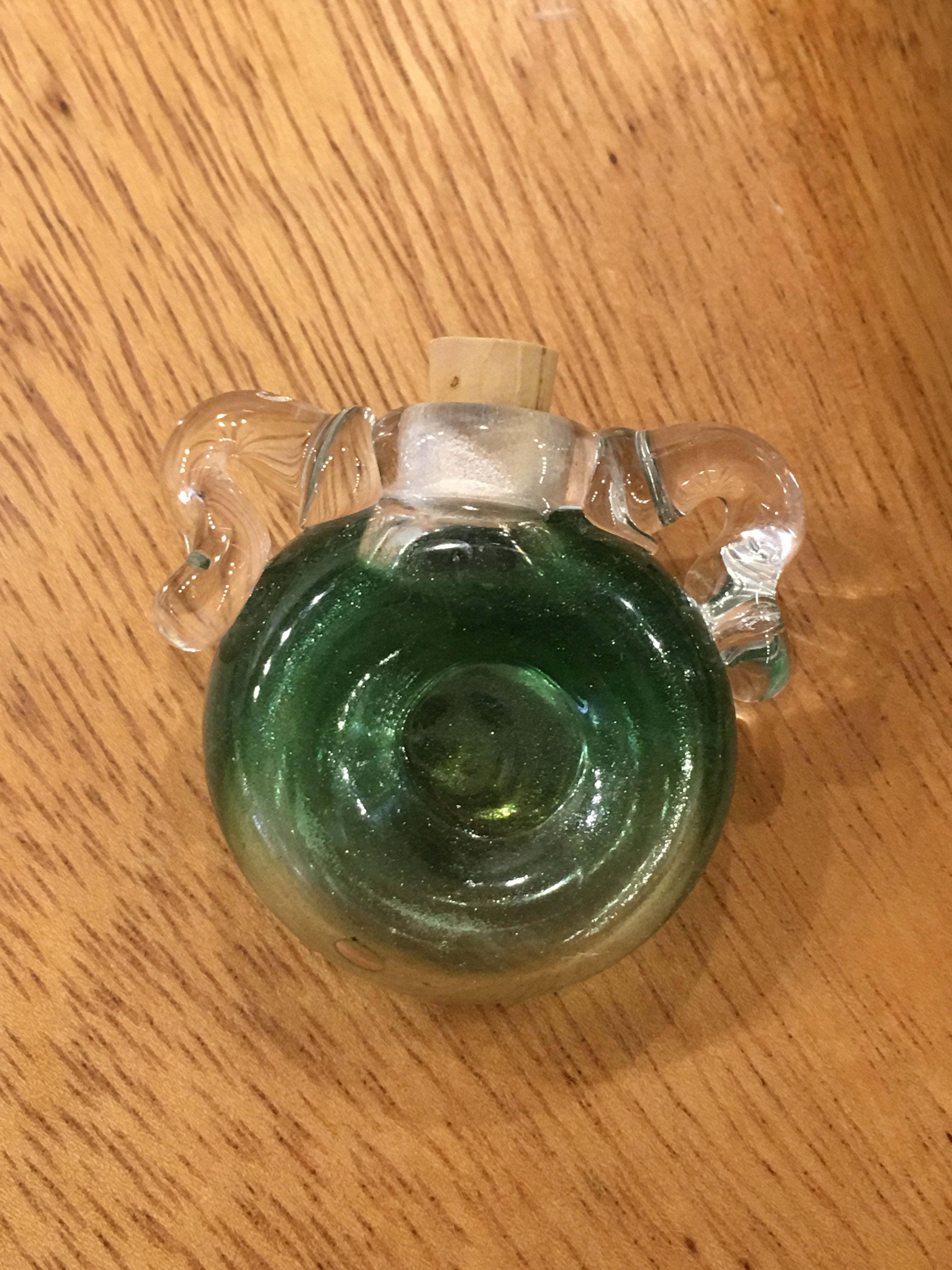 Green Round Minature Apothecary Bottle - Go Steampunk