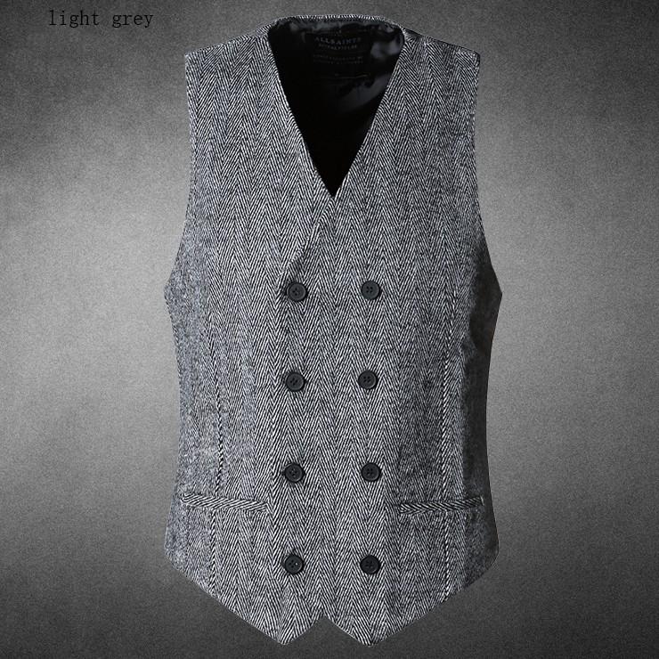 Mens Brown Double Breasted Vest - Go Steampunk