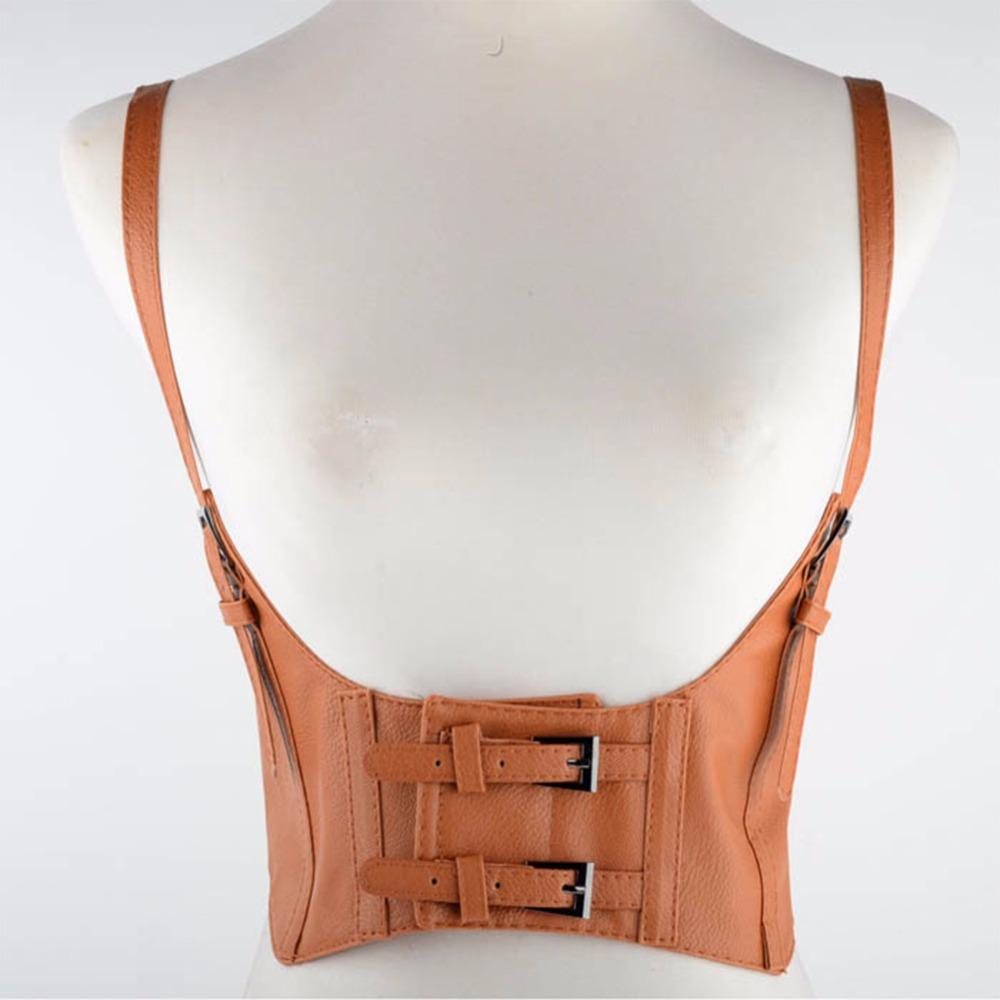 Faux Leather Elastic Wide Waist Leather Harness - Go Steampunk