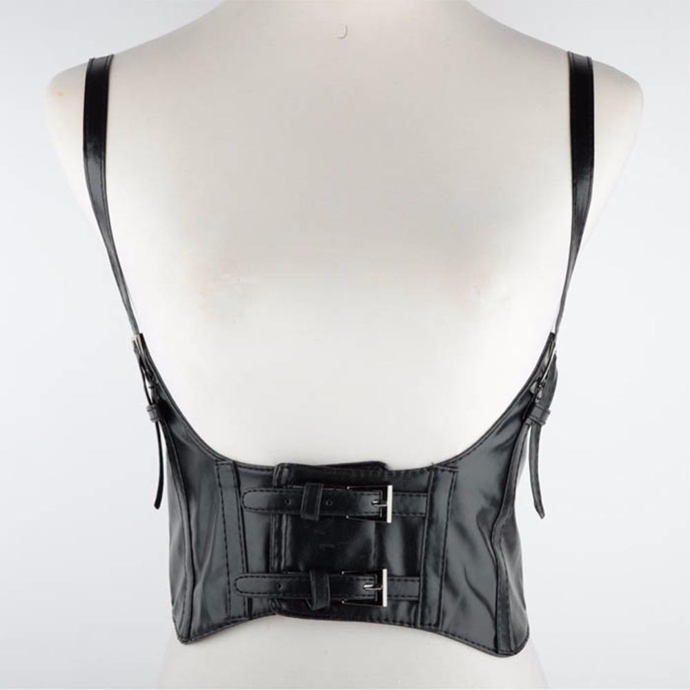 Faux Leather Elastic Wide Waist Leather Harness - Go Steampunk