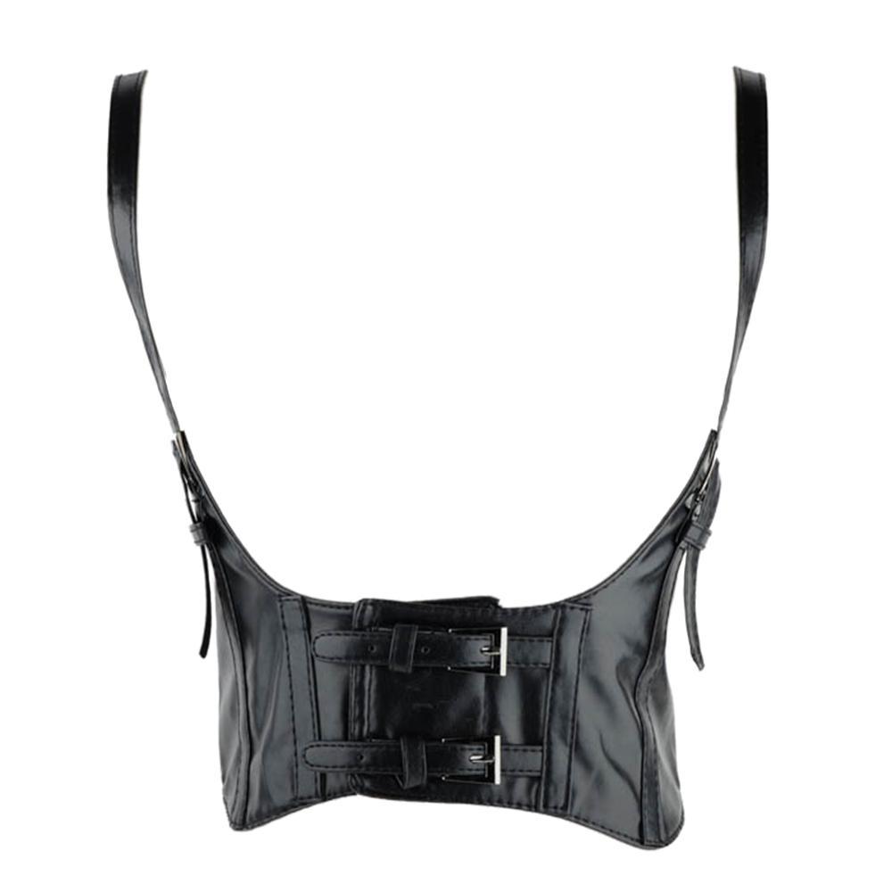 Faux Leather Elastic Wide Waist Leather Harness
