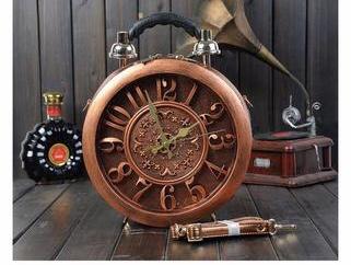 Round Vintage Working Clock Handbag - Go Steampunk