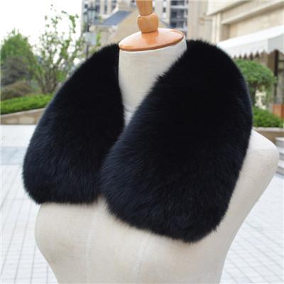100% Real Natural Fox Fur Dyed Collar