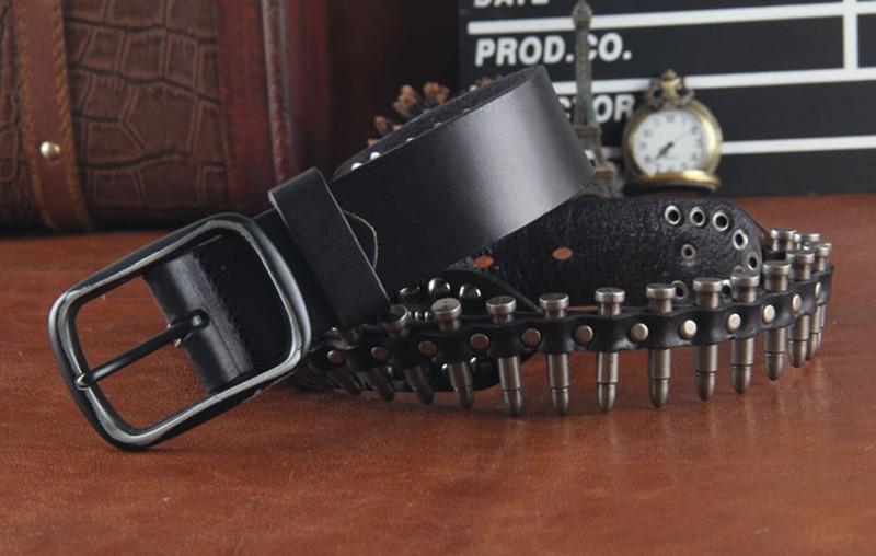 Genuine Leather Bullet Belt - Go Steampunk