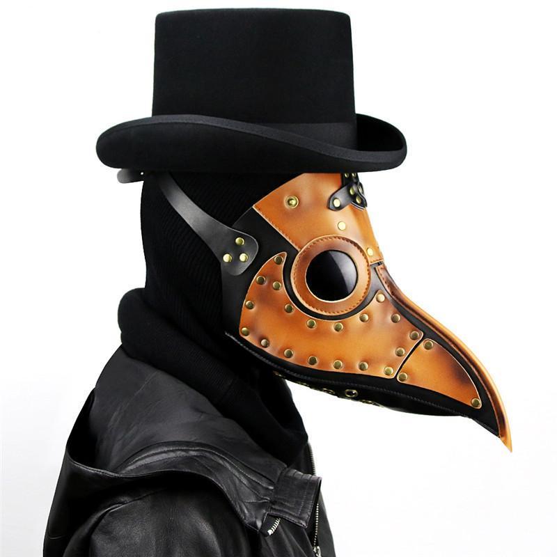 PU Leather Plague Doctor Mask - Go Steampunk