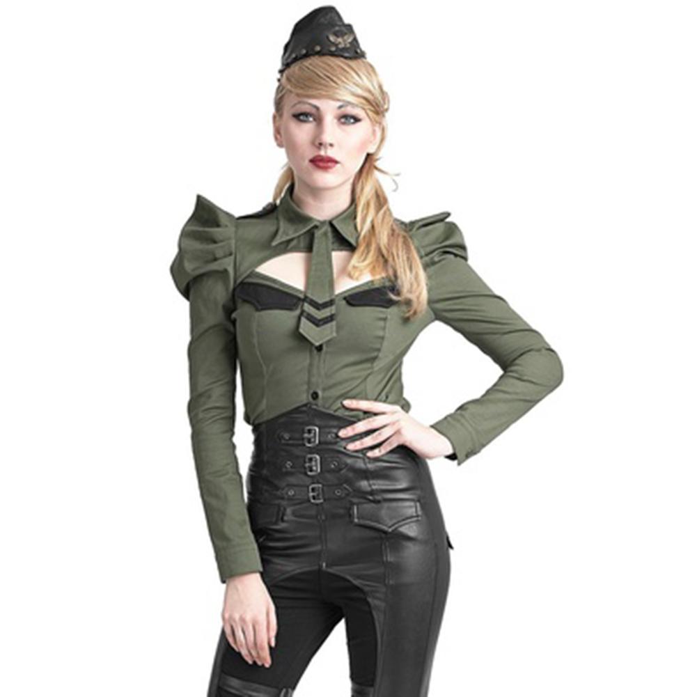Military Style Long Sleeve Top - Go Steampunk