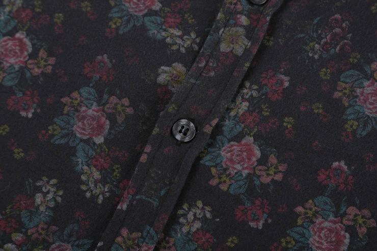 Men's Floral Print Long Sleeve shirt - Go Steampunk