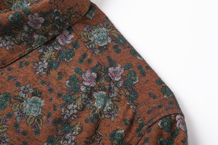 Men's Floral Print Long Sleeve shirt - Go Steampunk