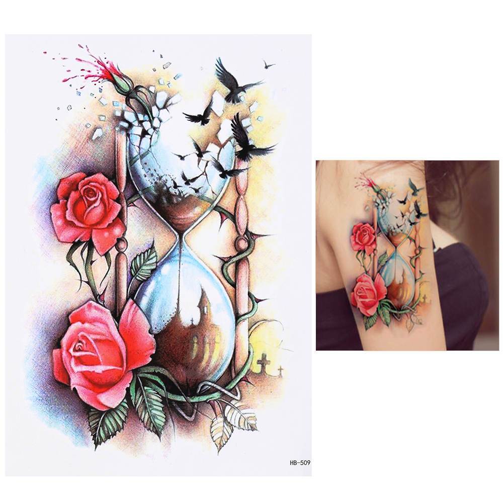 Shattering Time Hourglass and Other Temporary Tattoos