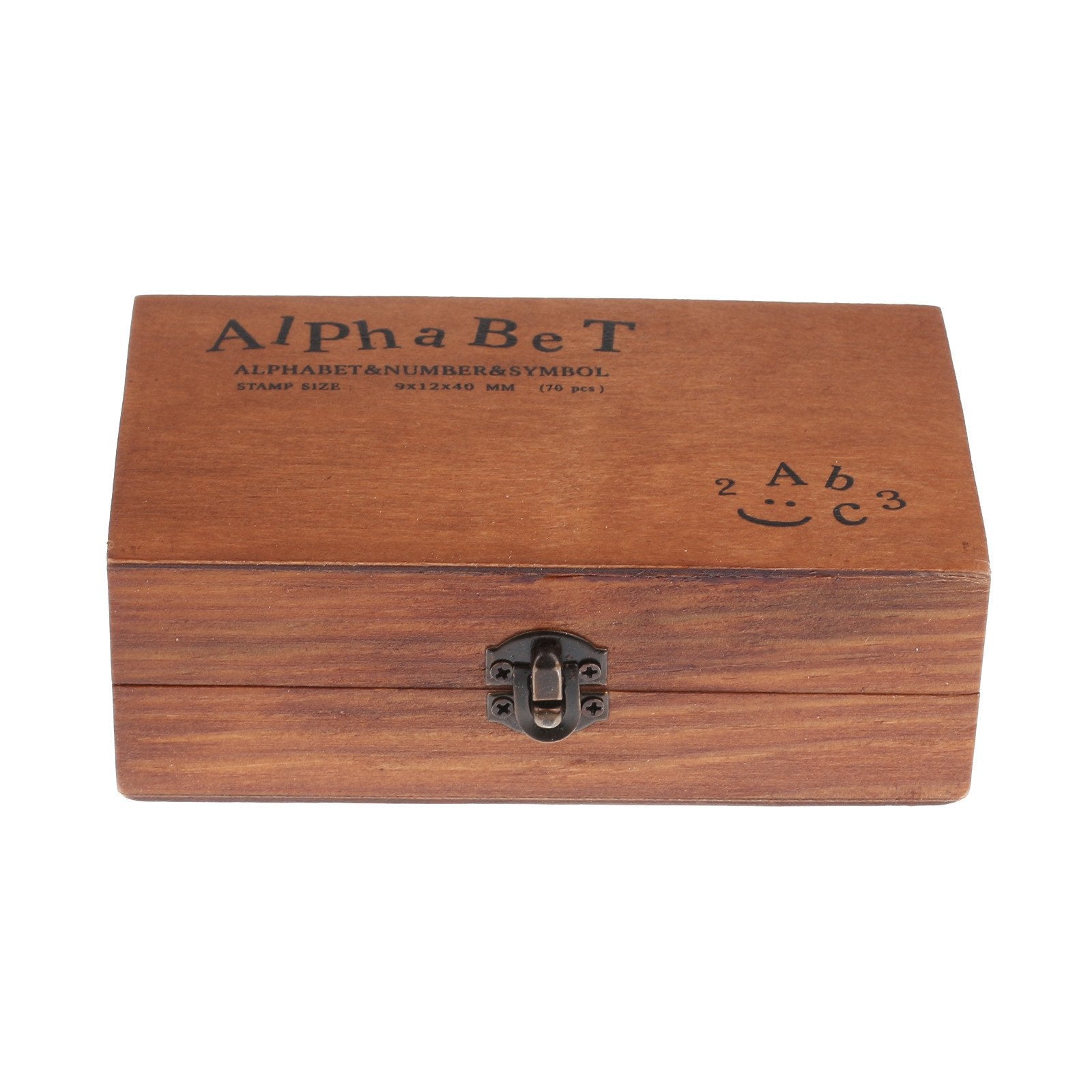 70Pcs Wooden Rubber Alphabet Letter Number Stamp Set - Go Steampunk