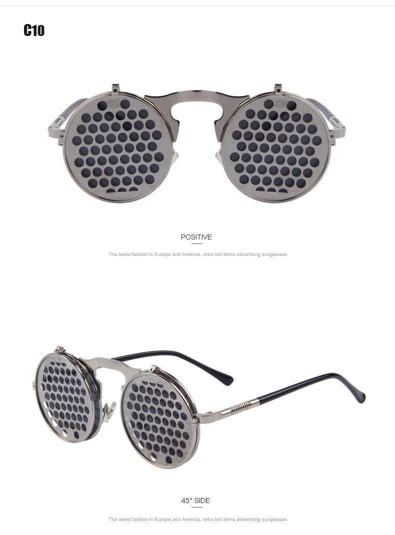 Steam Punk Vintage Clamshell Sunglasses - Go Steampunk
