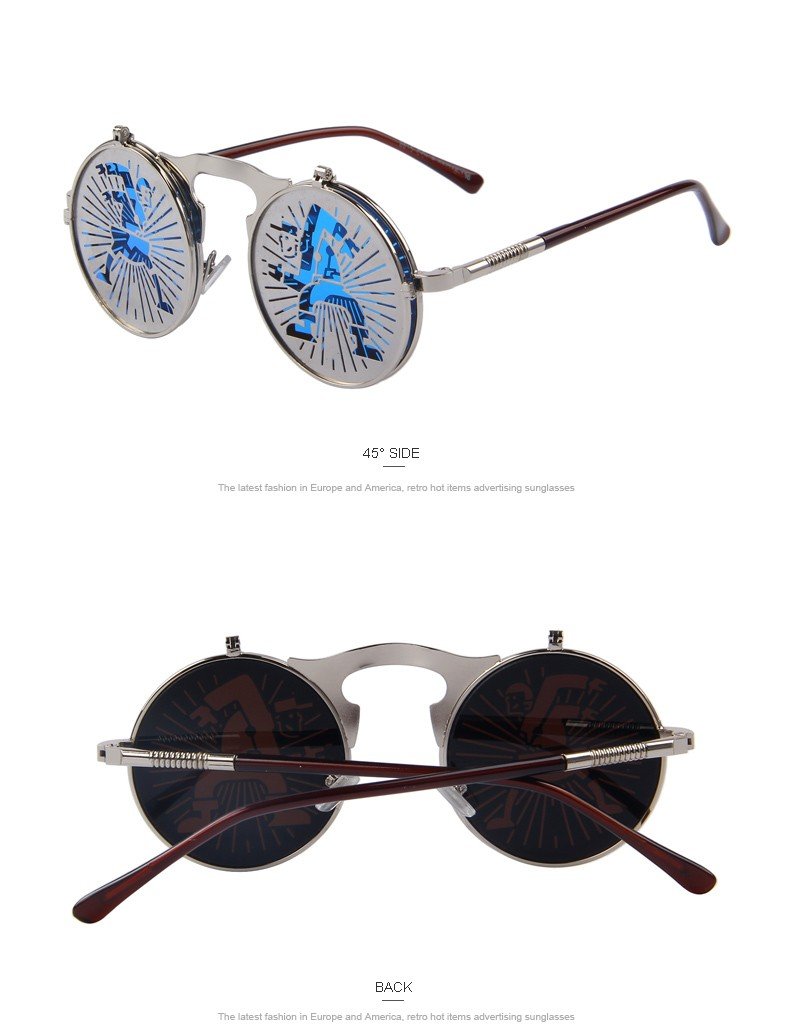 Steam Punk Vintage Clamshell Sunglasses - Go Steampunk