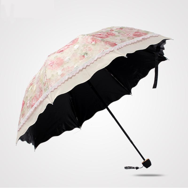 4 Color Floral Embroidered Parasol - Go Steampunk