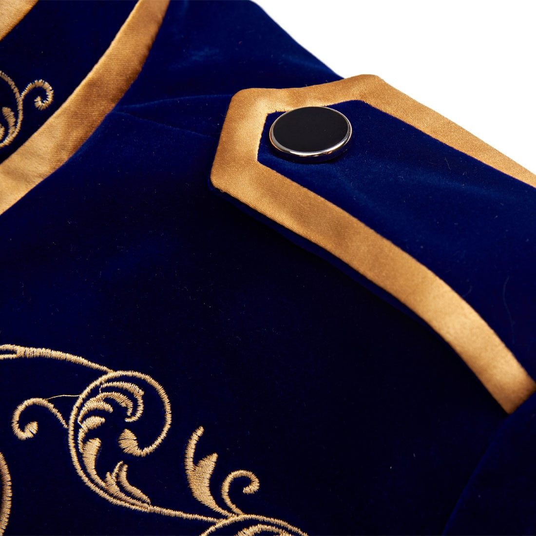 Velvet And Gold Embroidery Blazer - Go Steampunk
