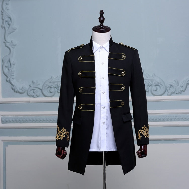 Double-breasted British Military Style Long Slim Fit Jacket - Go Steampunk