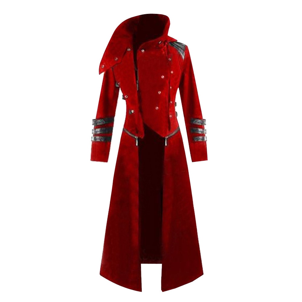 Hooded Buttons and Buckles Detatchable Trench Coat/Jacket - Go Steampunk