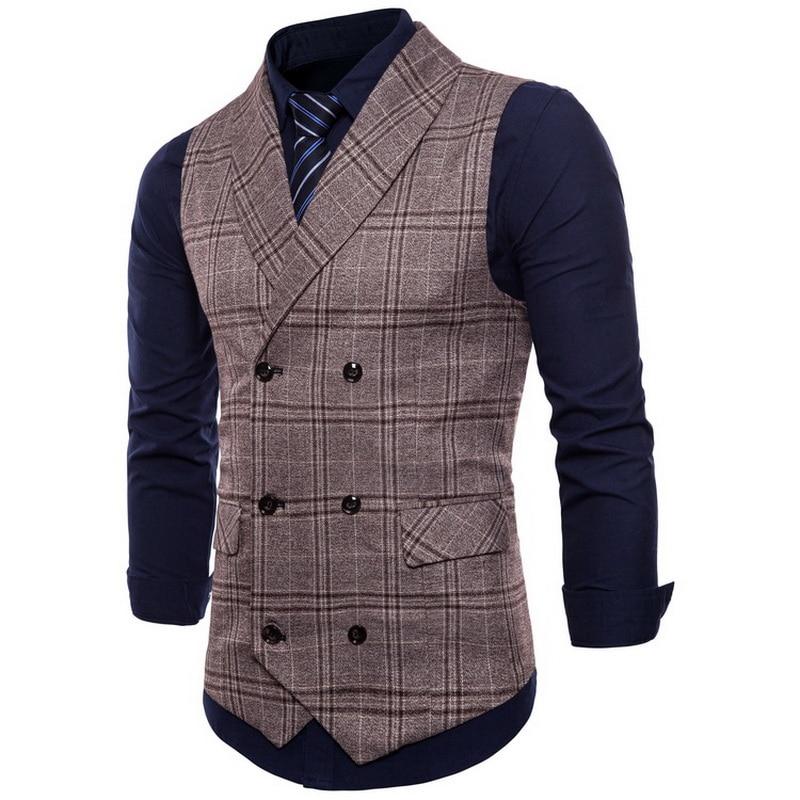 Plaid Formal Double Breasted Vest - Go Steampunk
