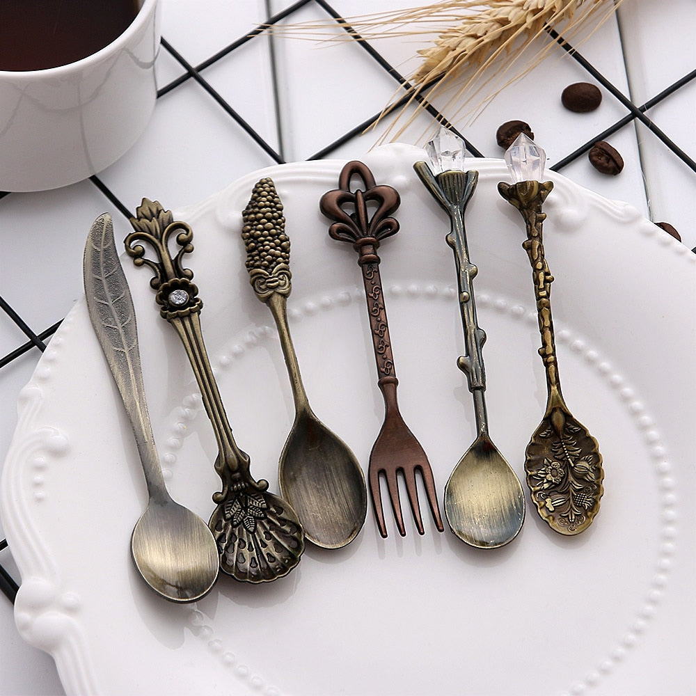 6PCS Vintage Mini High Tea Cutlery Set - Go Steampunk