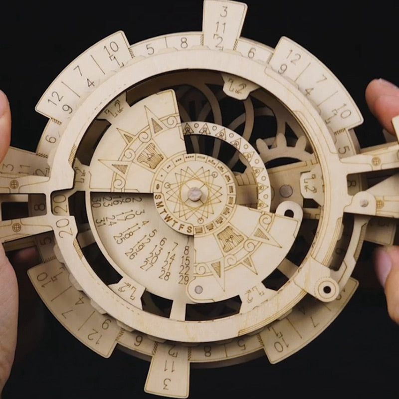 Perpetual Wooden Calendar Model Kit - Go Steampunk