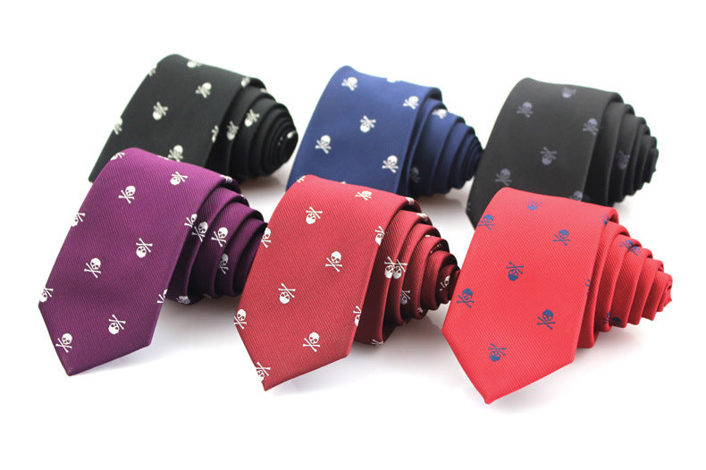 Slim Skull Tie or Bow Tie - Go Steampunk