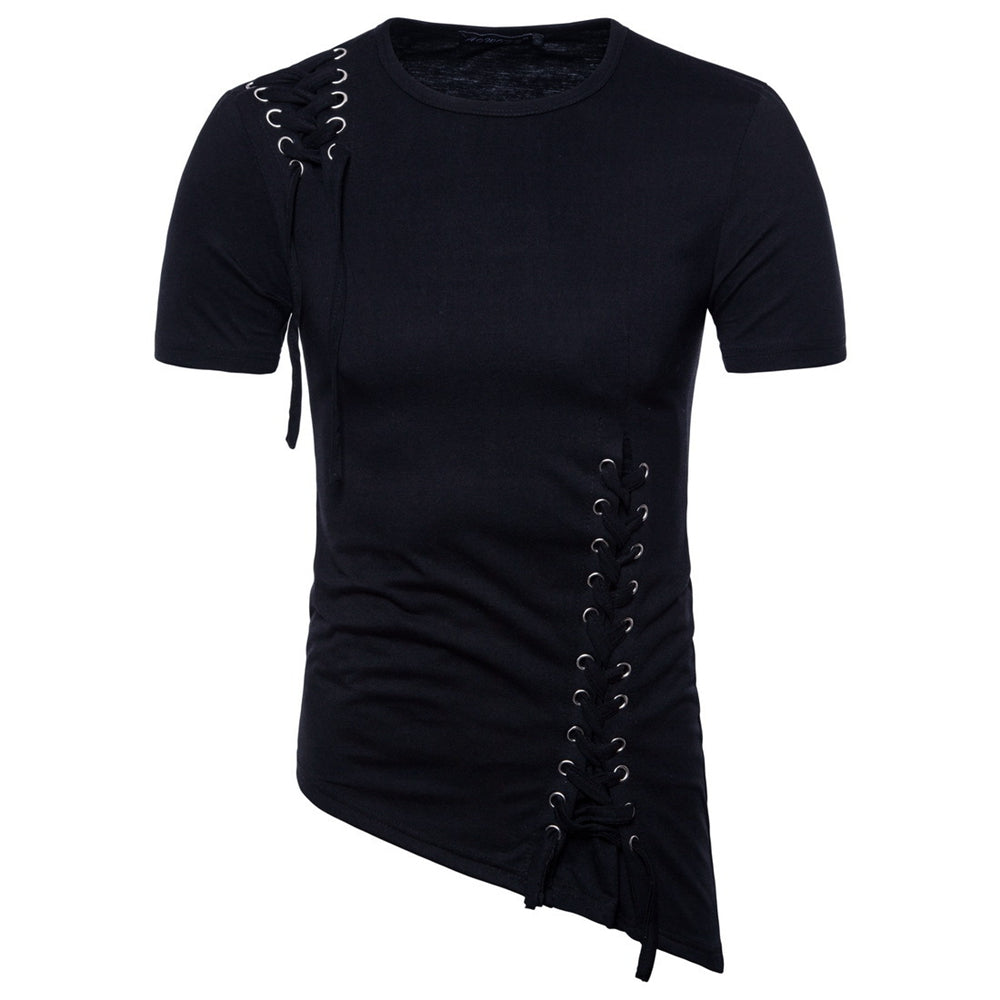 Men's Irregular T- shirt With Ties - Go Steampunk