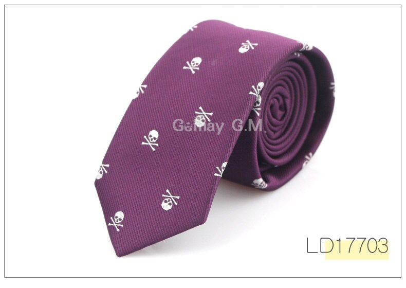 Slim Skull Tie or Bow Tie