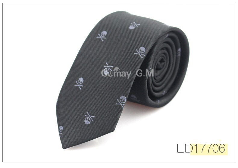 Slim Skull Tie or Bow Tie