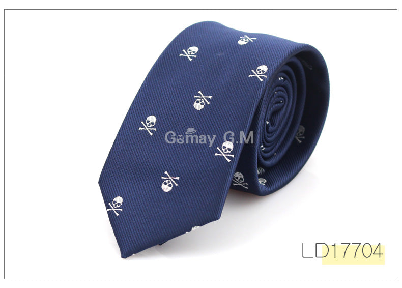 Slim Skull Tie or Bow Tie