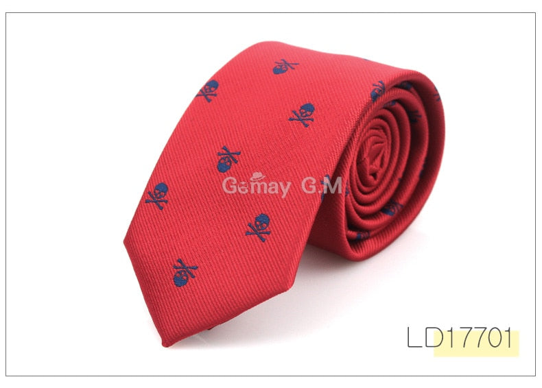 Slim Skull Tie or Bow Tie