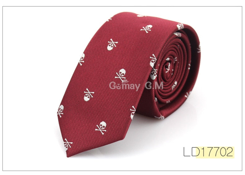 Slim Skull Tie or Bow Tie