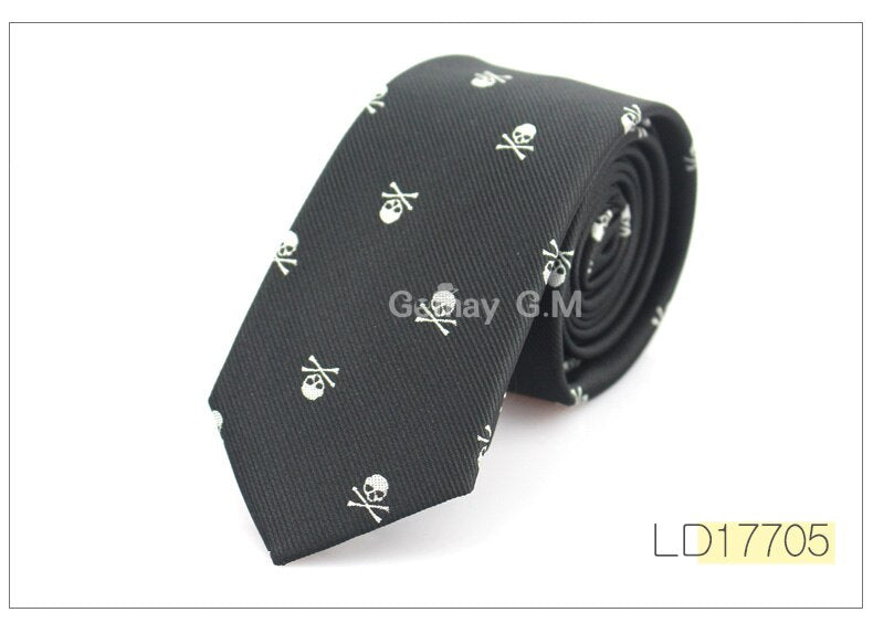 Slim Skull Tie or Bow Tie