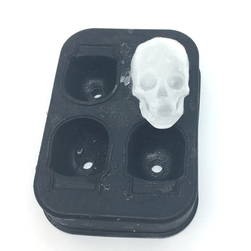 Large Skull Silicone Mold Ice Cube Tray - Go Steampunk