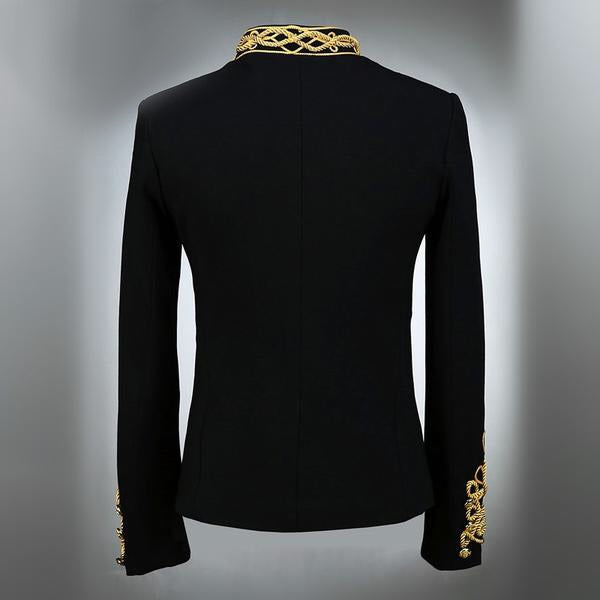 Gold Embroidery European Military Style Jacket - Go Steampunk