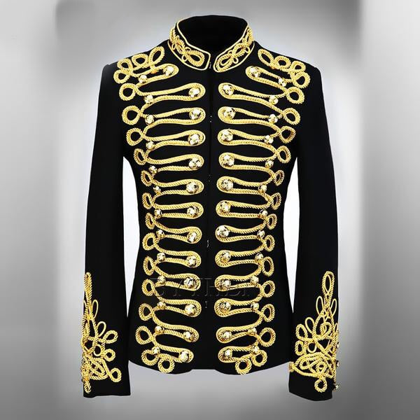 Gold Embroidery European Military Style Jacket - Go Steampunk