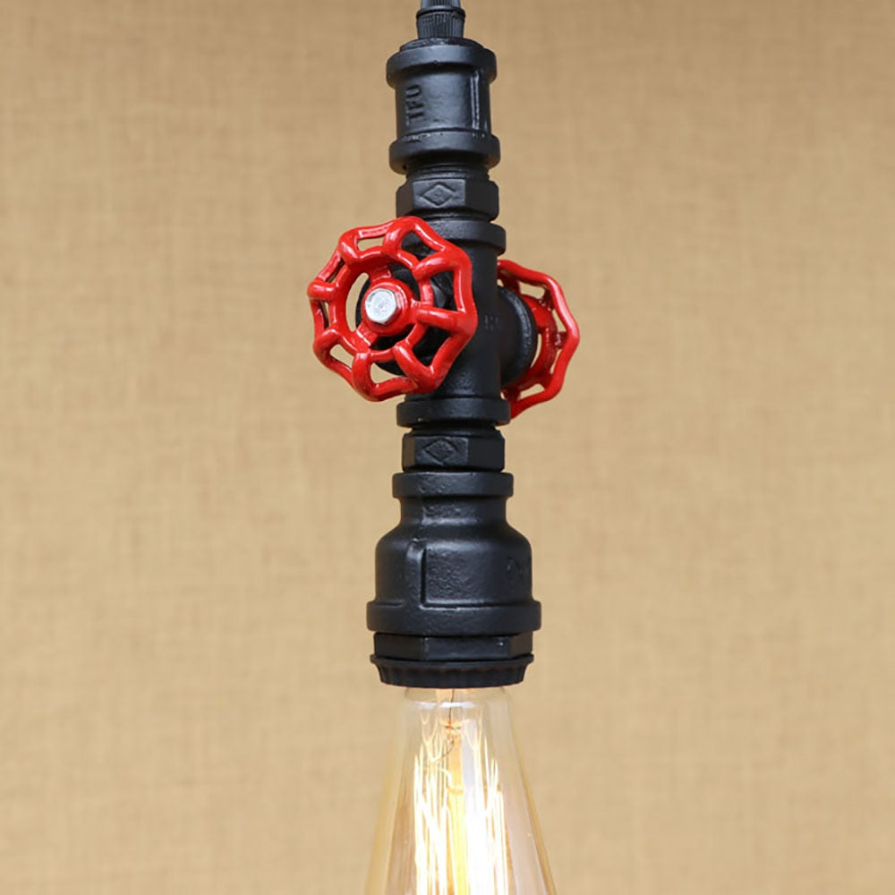 Steampunk Industrial Iron Water Pipe Pendant Lamp - Go Steampunk