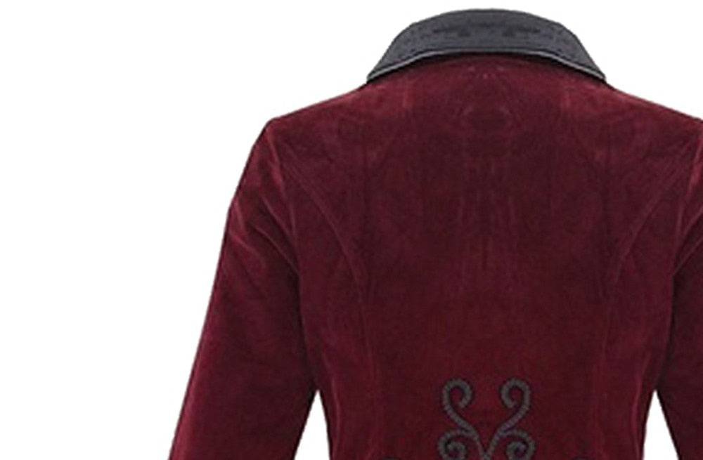 Men's Long Sleeve Embroidered Tailcoat - Go Steampunk